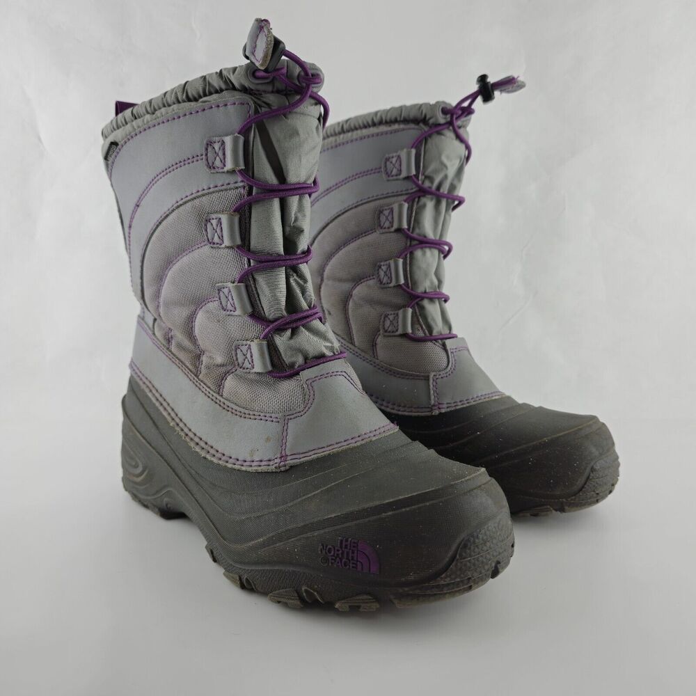 The North Face Girl's Alpenglow IV Lace Insulated Waterproof Winter Boots Size 7 - Picture 3 of 15